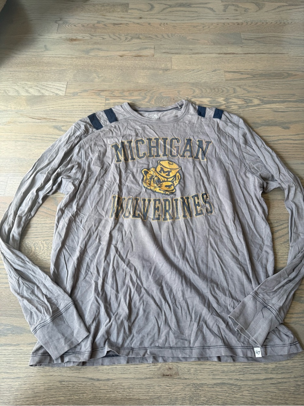 Michigan Wolverines Walk Tall '47 Franklin Vintage long sleeve tee